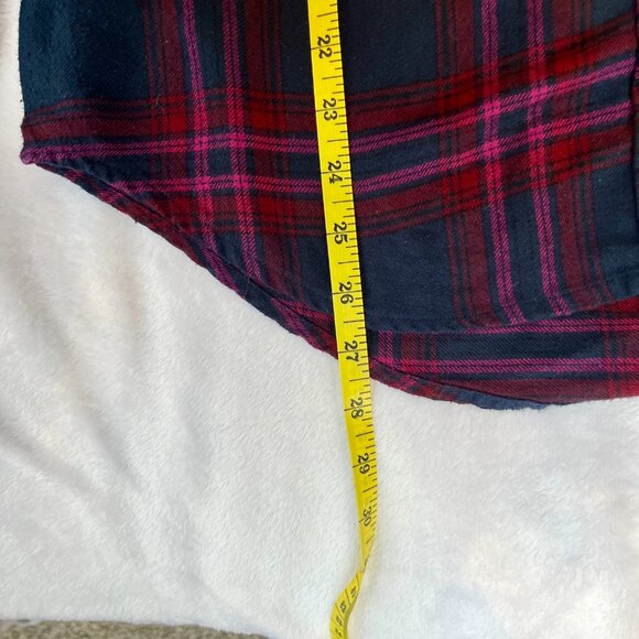 Hollister, Navy/Pink/Burgundy Plaid Button-Down, Size M - Picture 10 of 11
